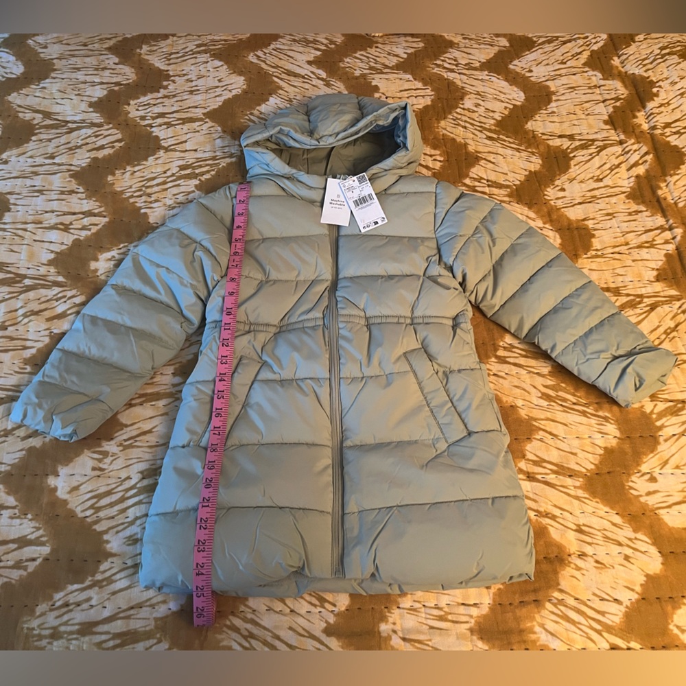 Mango Kids Green Puffer Jacket